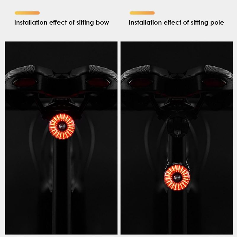 Luz Trasera Bici Inteligente con Sensor Freno, USB Recargable, Impermeable. ¡Seguridad Ciclismo!