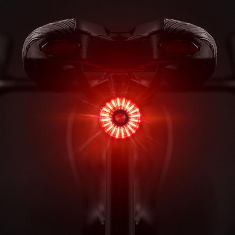 Luz Trasera Bici Inteligente con Sensor Freno, USB Recargable, Impermeable. ¡Seguridad Ciclismo!