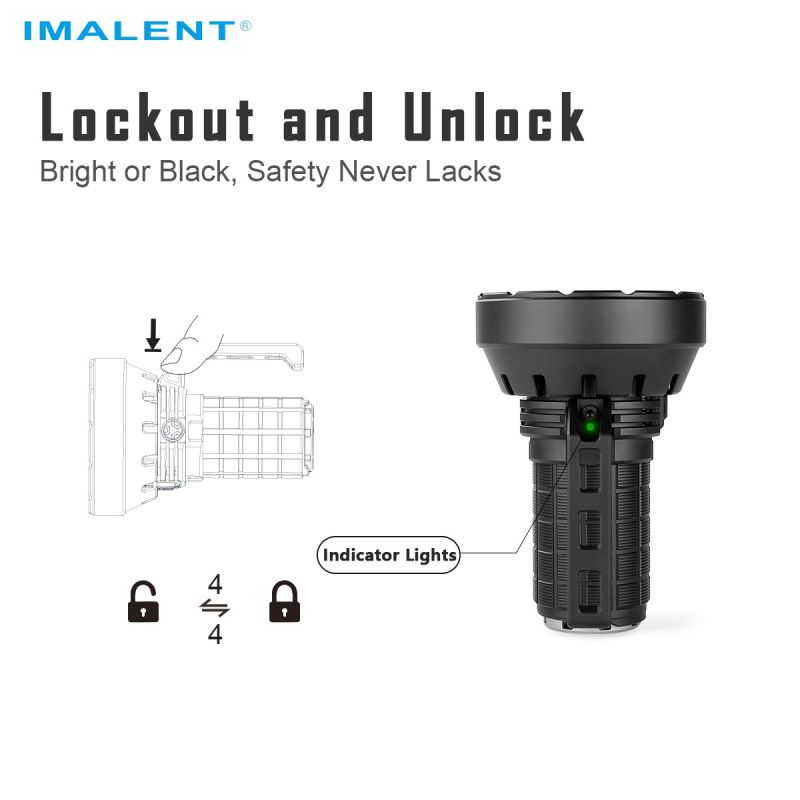 IMALENT SR16 | Linterna LED 55000 Lúmenes, 1715m | Largo Alcance para Rescate y Aire Libre
