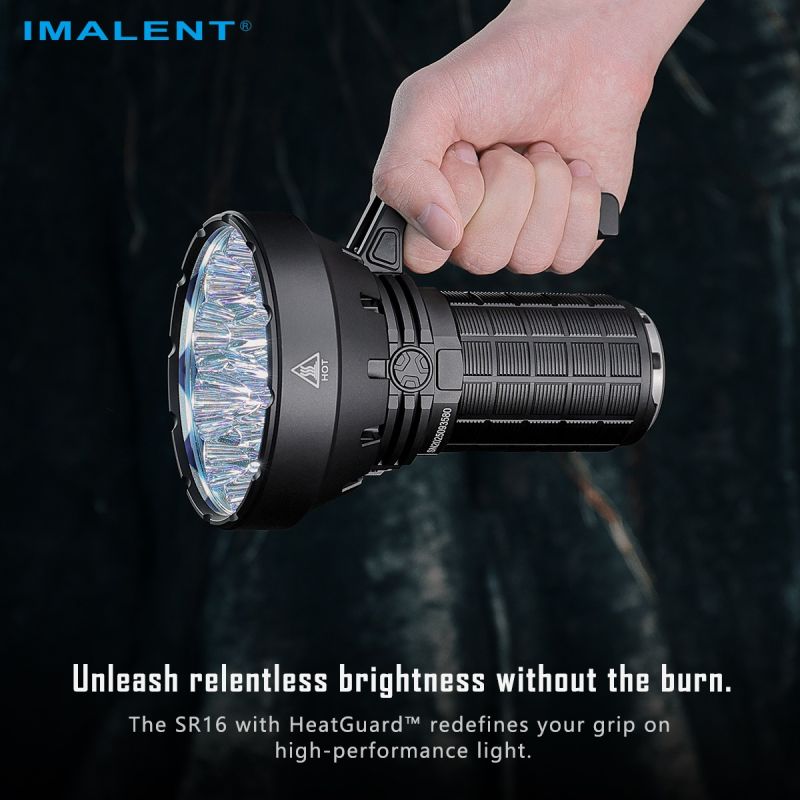 IMALENT SR16 | Linterna LED 55000 Lúmenes, 1715m | Largo Alcance para Rescate y Aire Libre