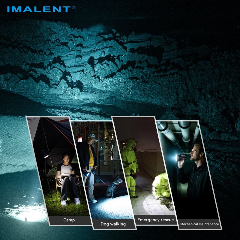 IMALENT SR16 | Linterna LED 55000 Lúmenes, 1715m | Largo Alcance para Rescate y Aire Libre