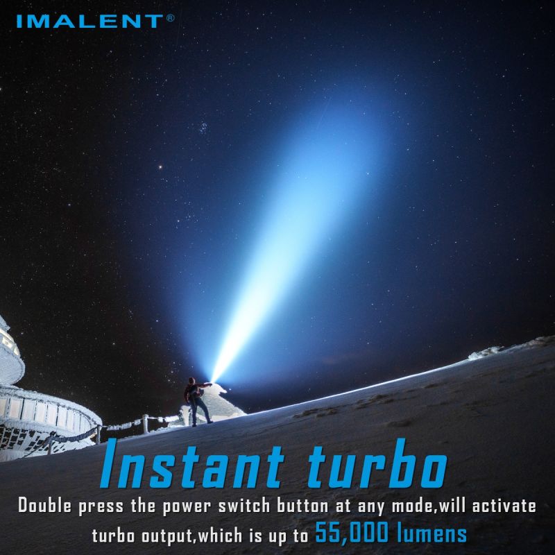 IMALENT SR16 | Linterna LED 55000 Lúmenes, 1715m | Largo Alcance para Rescate y Aire Libre