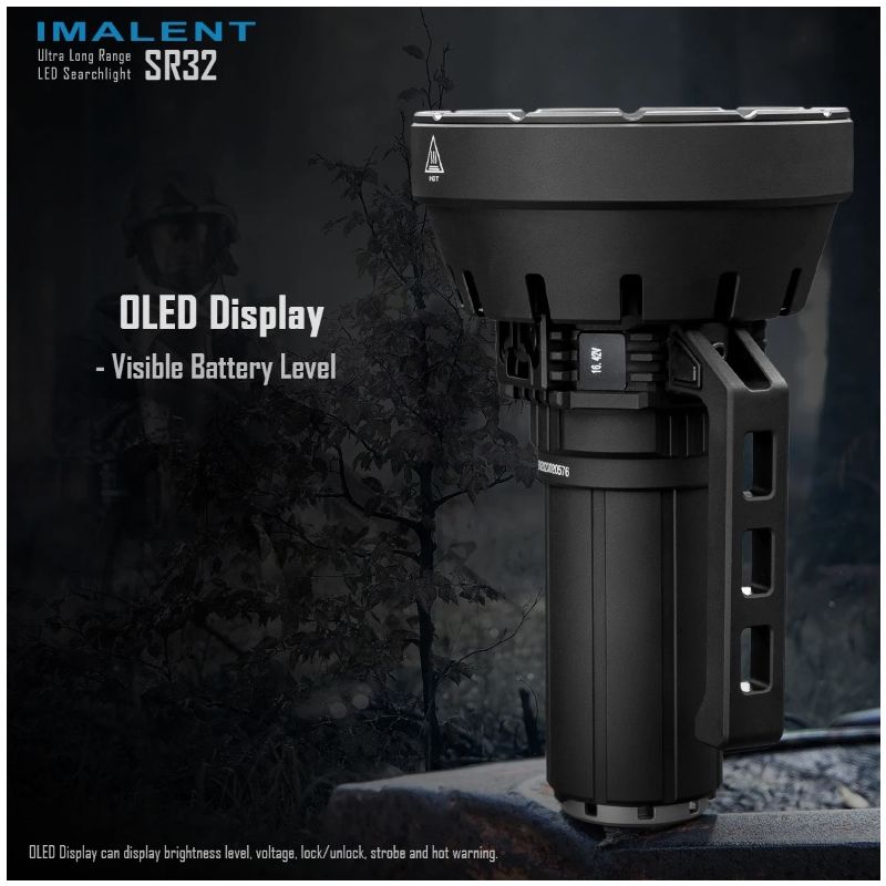 Linterna potente IMALENT SR32 con 120000 lúmenes linterna LED para iluminación aventura y emergencia exterior