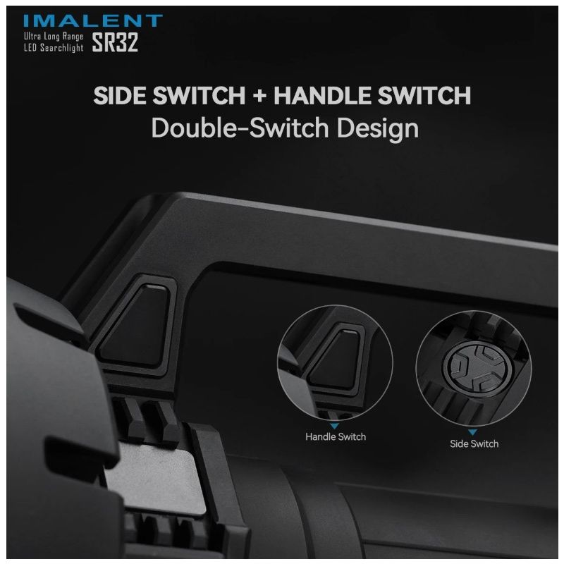 Linterna potente IMALENT SR32 con 120000 lúmenes linterna LED para iluminación aventura y emergencia exterior