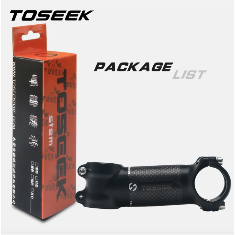 Vástago de Manillar TOSEEK 31.8mm Aluminio y Carbono Ángulo Ajustable Ligero Accesorios MTB Ciclismo Montaña