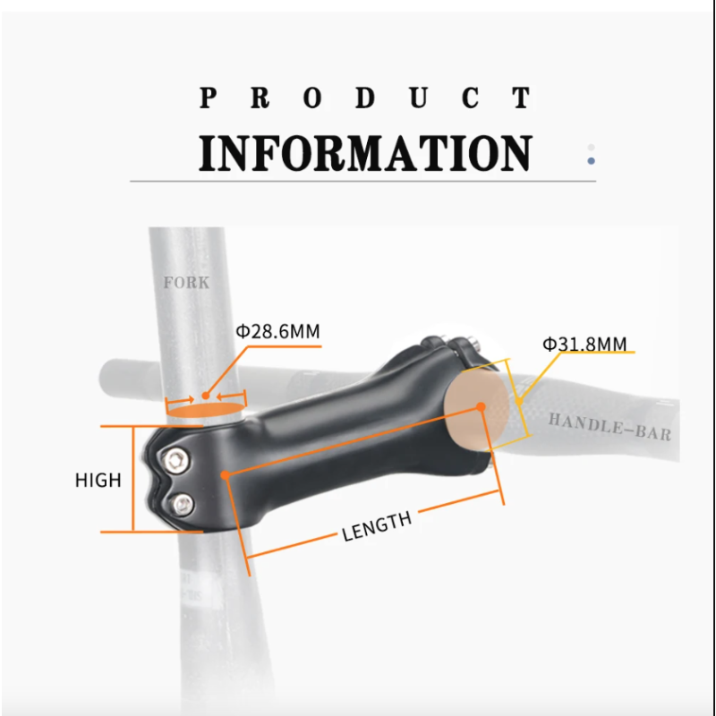 Vástago de Manillar TOSEEK 31.8mm Aluminio y Carbono Ángulo Ajustable Ligero Accesorios MTB Ciclismo Montaña
