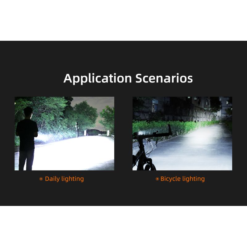 SUPERFIRE BL12 1300LM bicicleta luz delantera USB recargable 4800mAh LED faro bicicleta lámpara ciclismo