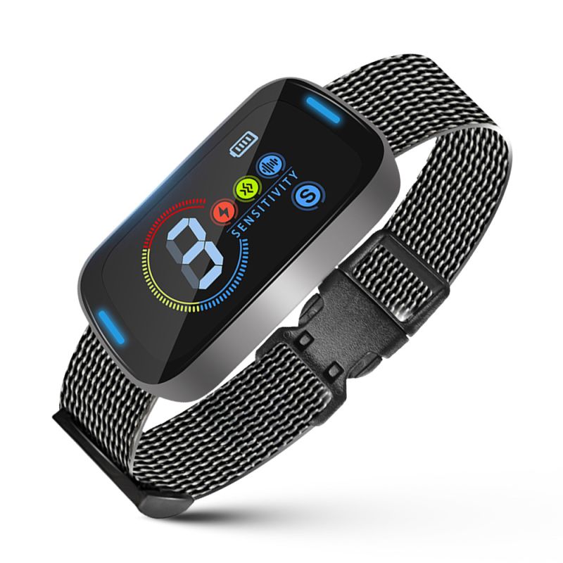 Collar de Entrenamiento Ultrasónico y Eléctrico para Perros Control Inteligente Ligero y Cómodo para Dejar de Ladrar