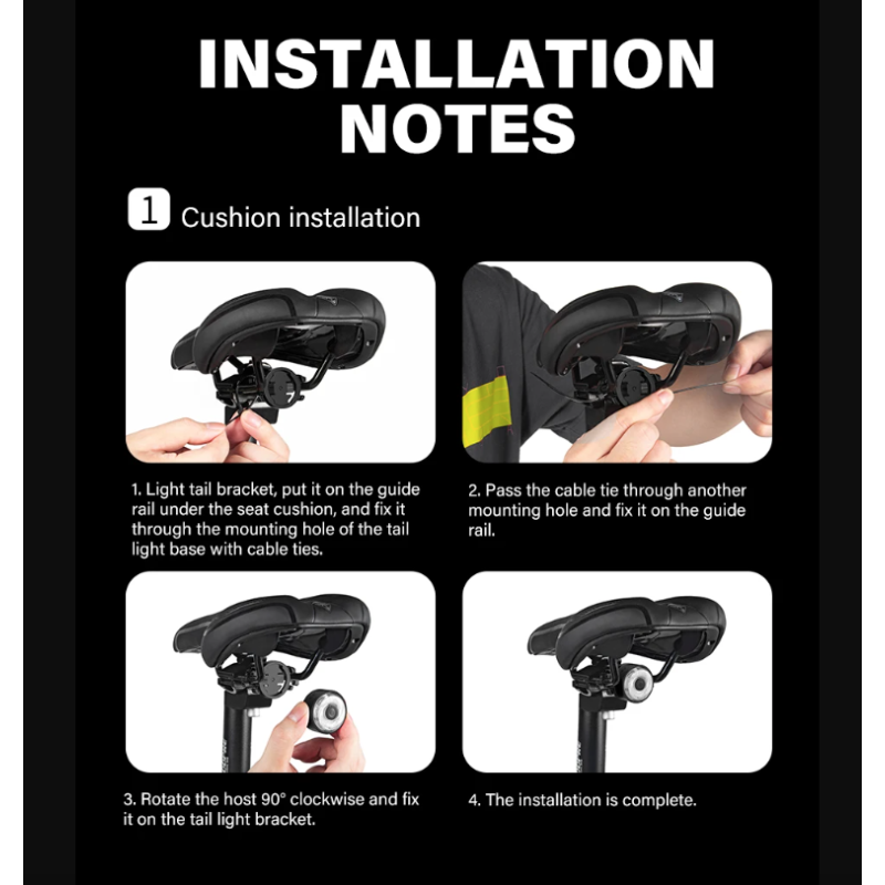 Luz trasera LED TOWILD TL03Pro visibilidad ciclismo con sensor freno inteligente y destello siete colores