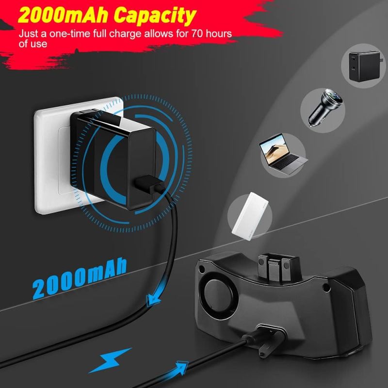 Luz trasera bicicleta inteligente 5 en 1: Alarma, Intermitentes, Bocina. Recargable, Seguridad Ciclismo.