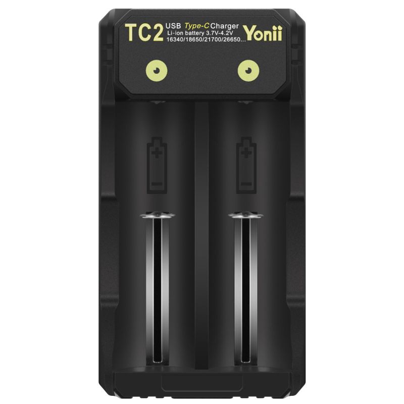 Cargador TC2 USB Tipo C para Baterías 18650 21700 Carga Rápida y Eficiente Compatibilidad Universal