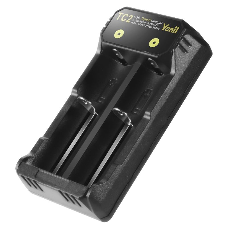 Cargador TC2 USB Tipo C para Baterías 18650 21700 Carga Rápida y Eficiente Compatibilidad Universal