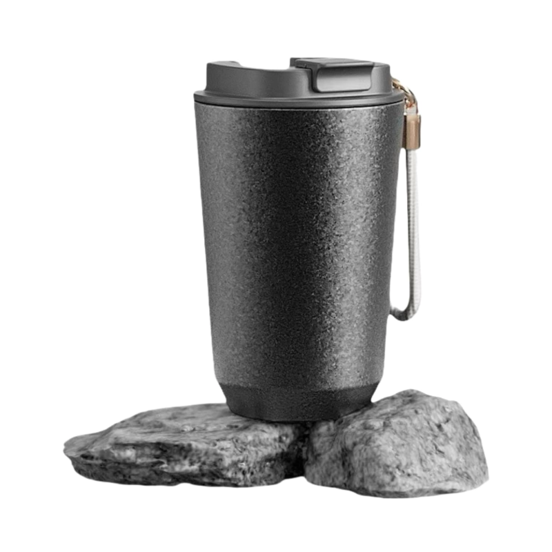 Taza de café de titanio portátil antiderrame: Lujo y funcionalidad para tu aventura moderna
