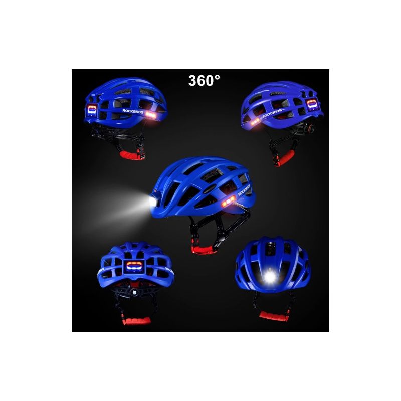 Casco Ligero ROCKBROS ciclismo MTB con carga USB protección insectos casco bicicleta montaña ultraligero