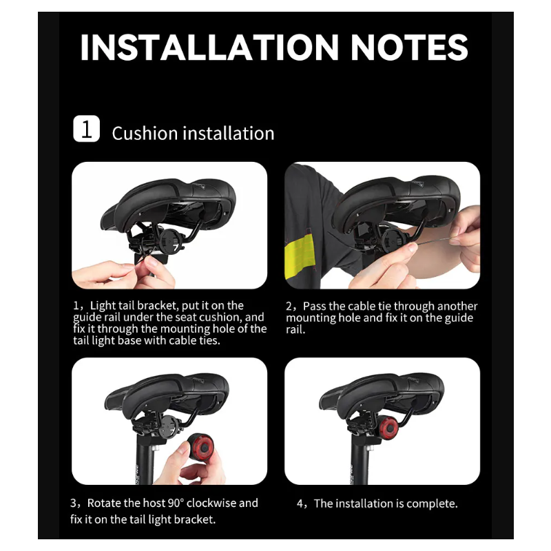 Luz trasera inteligente para bicicleta TOWILD TL03 con sensor de freno automático y modos de flash versátiles