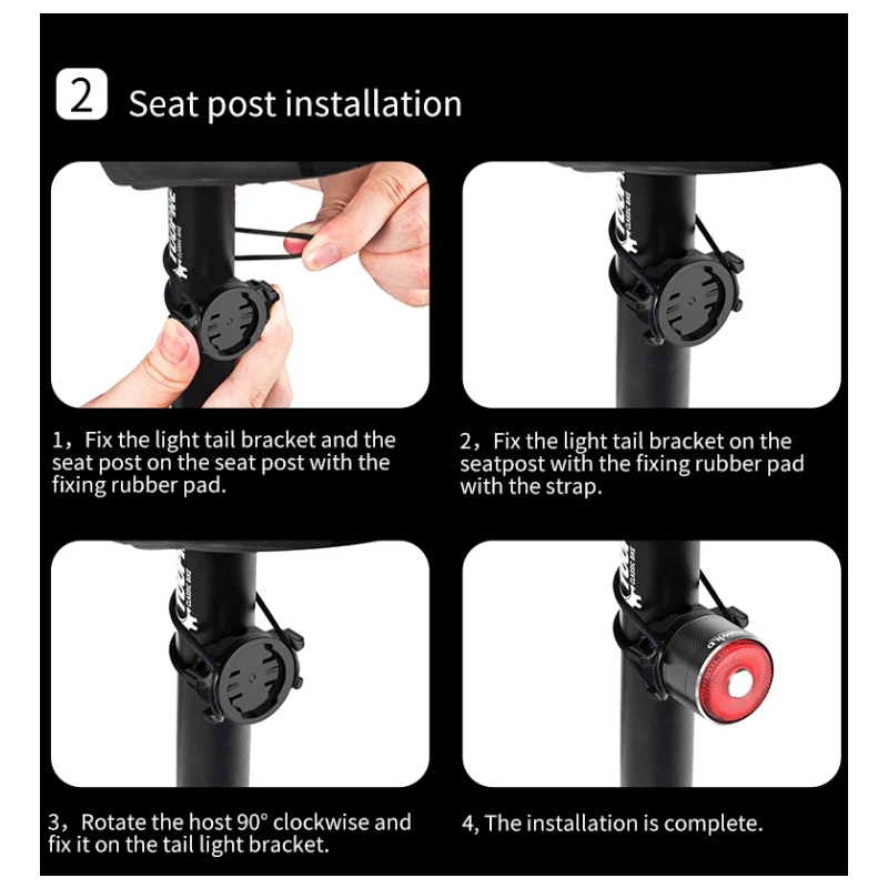 Luz trasera TOWILD TL05 con sensor de freno automático luz de bicicleta impermeable IPX6 carga USB LED 100 horas