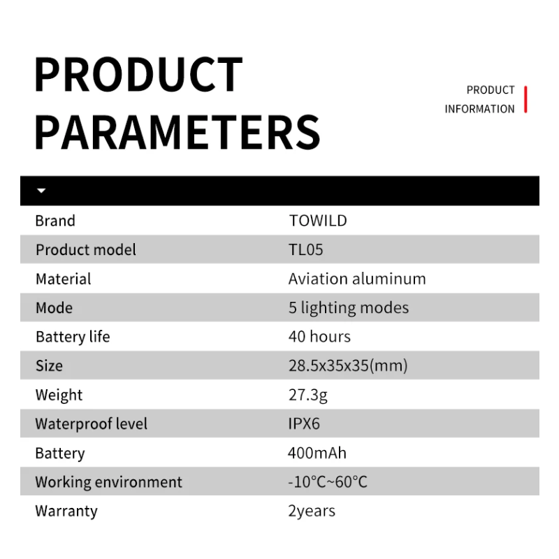 Luz trasera TOWILD TL05 con sensor de freno automático luz de bicicleta impermeable IPX6 carga USB LED 100 horas