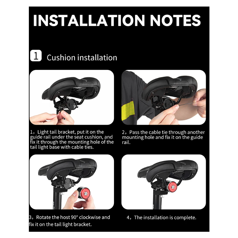 Luz trasera TOWILD TL05 con sensor de freno automático luz de bicicleta impermeable IPX6 carga USB LED 100 horas