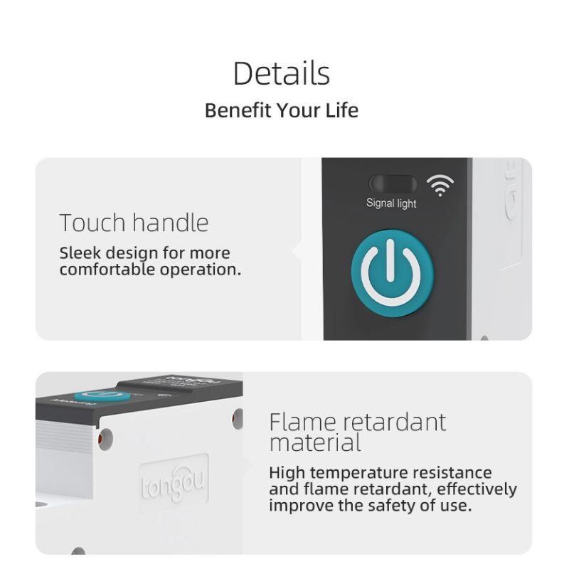 Disyuntor Inteligente TUYA WiFi TONGOU 63A para Hogar Inteligente - Control Remoto desde la APP