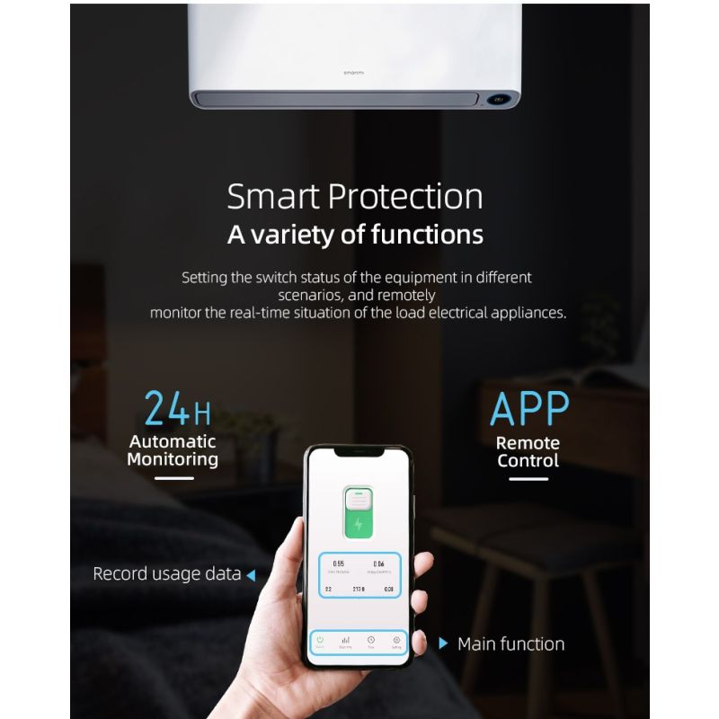 Disyuntor Inteligente TUYA WiFi TONGOU 63A para Hogar Inteligente - Control Remoto desde la APP