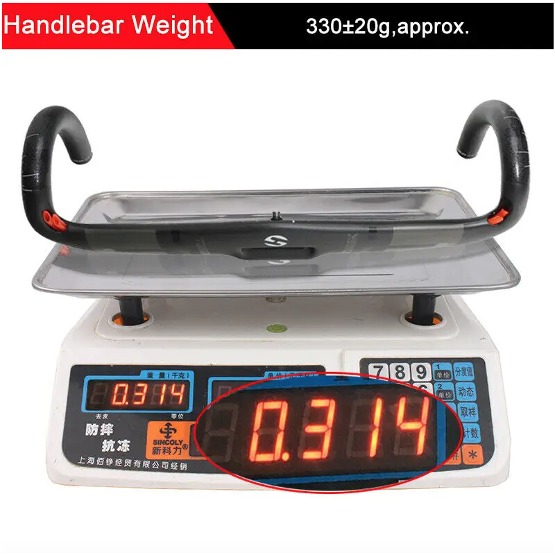 Manillar de Carbono TOSEEK 31.8mm 400mm 420mm 440mm Ligero con Enrutamiento Interno Ideal para Ciclismo de Ruta