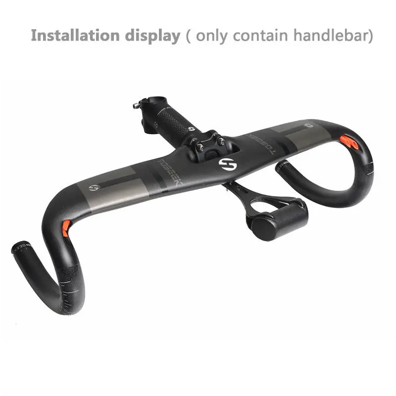 Manillar de Carbono TOSEEK 31.8mm 400mm 420mm 440mm Ligero con Enrutamiento Interno Ideal para Ciclismo de Ruta