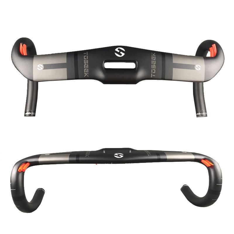 Manillar de Carbono TOSEEK 31.8mm 400mm 420mm 440mm Ligero con Enrutamiento Interno Ideal para Ciclismo de Ruta