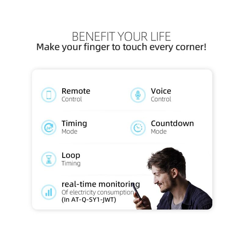 Disyuntor Inteligente TUYA WiFi TONGOU 63A para Hogar Inteligente - Control Remoto desde la APP