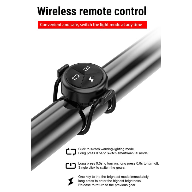 TOWILD CL1200 luz de bicicleta LED 1200LM USB recargable ciclismo nocturno lámpara delantera impermeable