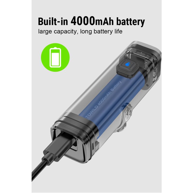 TOWILD CL1200 luz de bicicleta LED 1200LM USB recargable ciclismo nocturno lámpara delantera impermeable