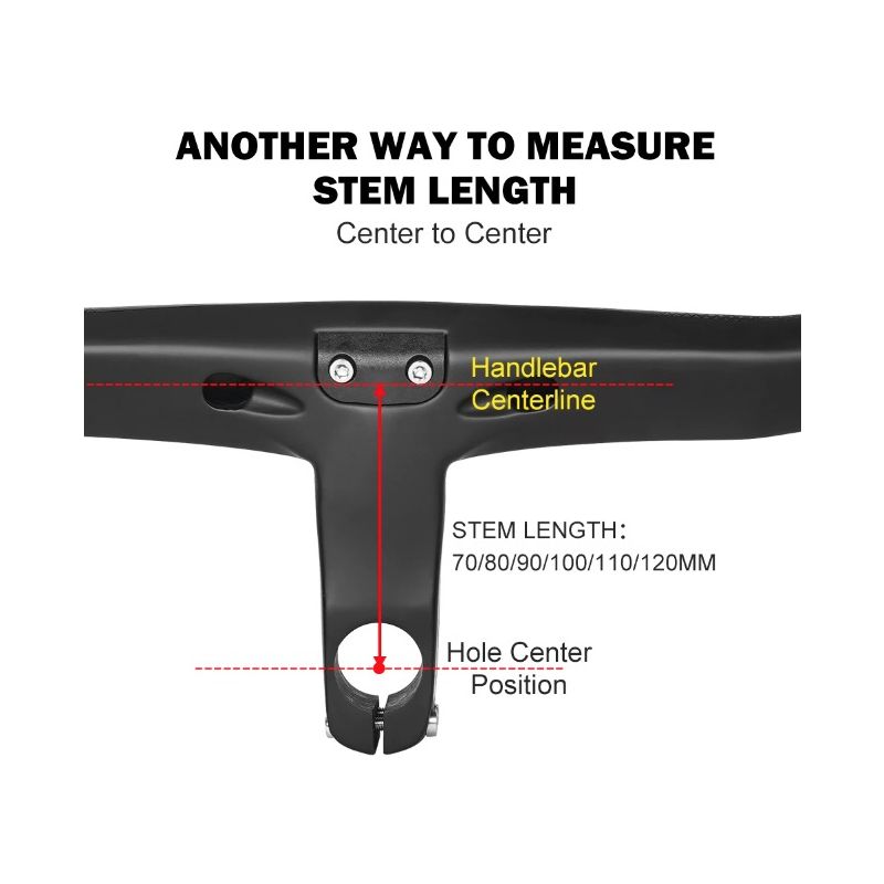 Manillar bicicleta carretera TOSEEK TR5500 vástago fibra carbono completa diseño aerodinámico negro mate