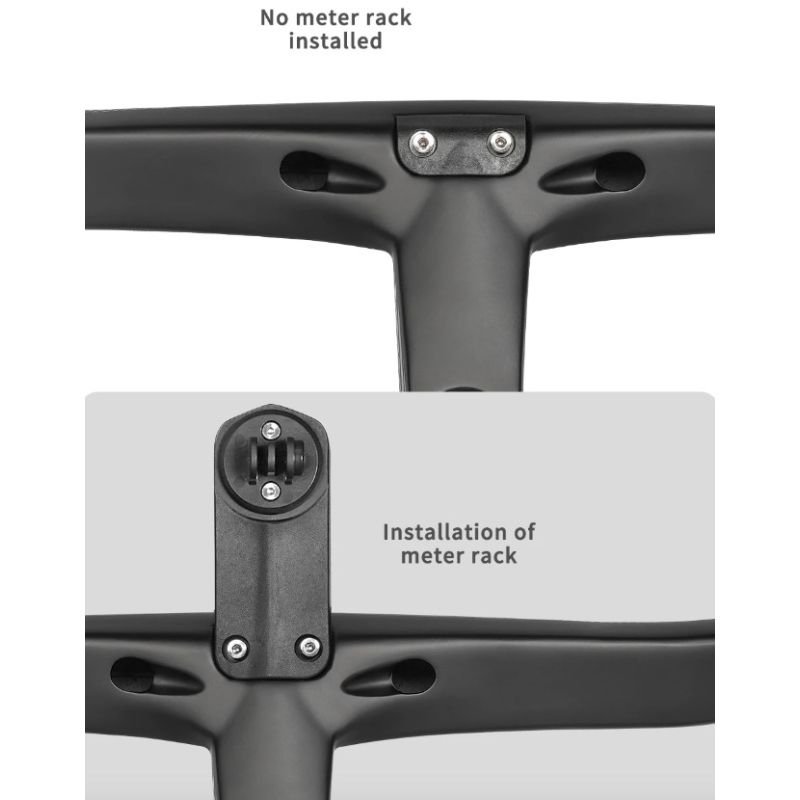 Manillar bicicleta carretera TOSEEK TR5500 vástago fibra carbono completa diseño aerodinámico negro mate