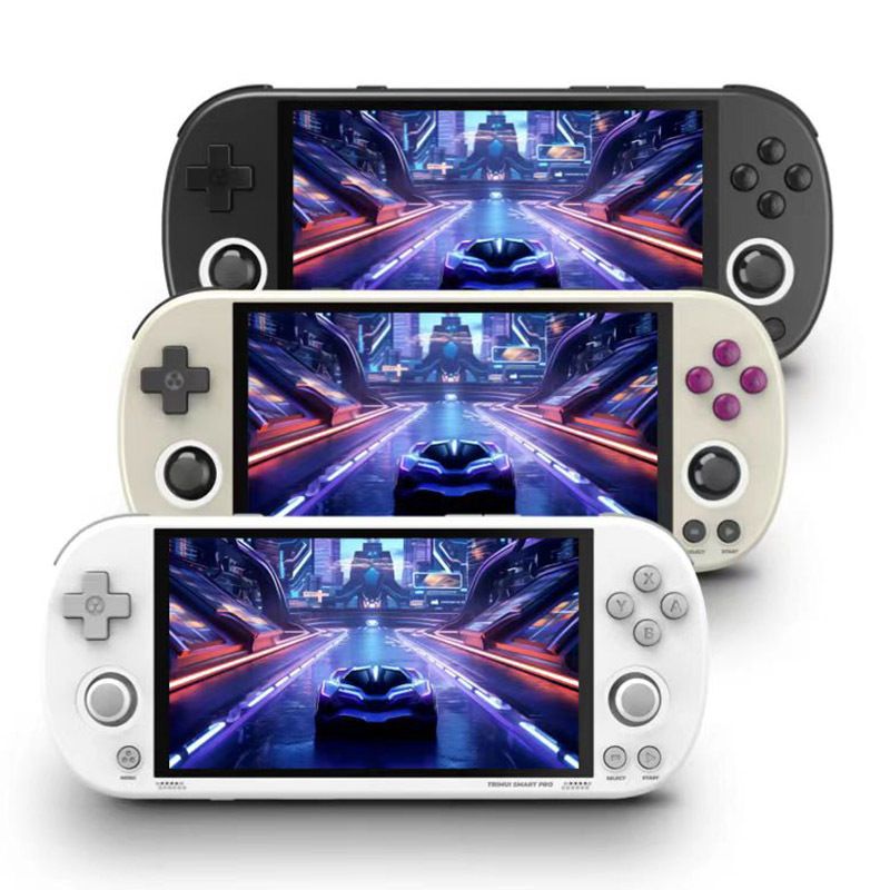 Trimui Smart Pro consola de juegos portátil vintage con pantalla HD IPS de 4.96 pulgadas y sistema Linux abierto