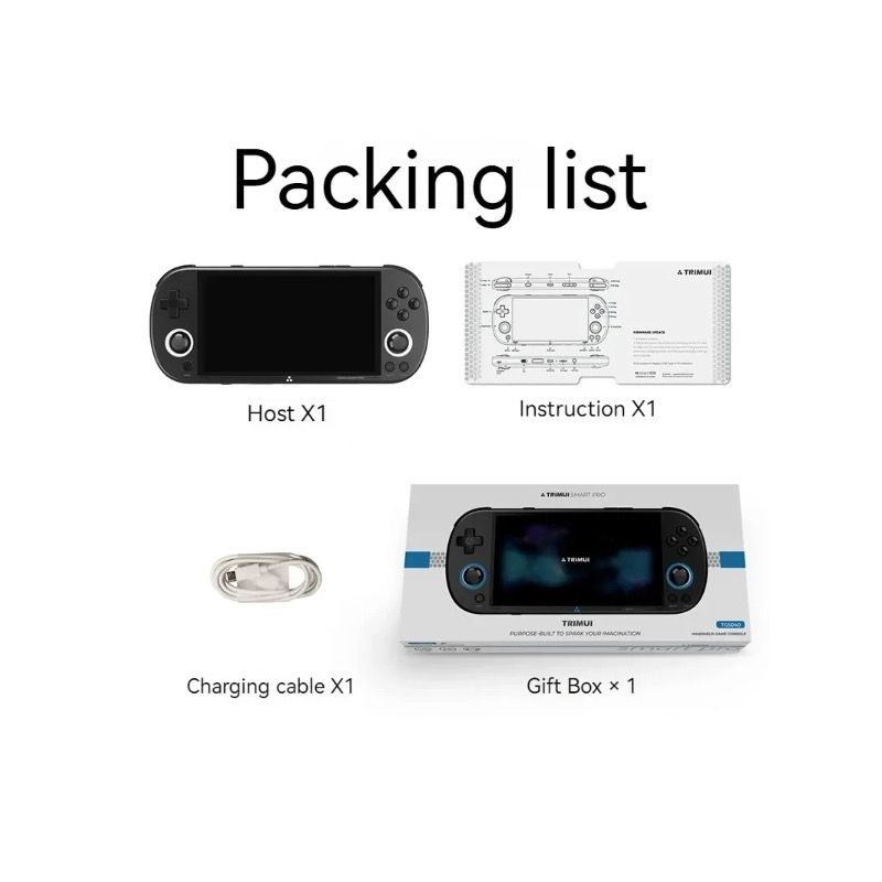 Trimui Smart Pro consola de juegos portátil vintage con pantalla HD IPS de 4.96 pulgadas y sistema Linux abierto
