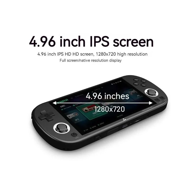 Trimui Smart Pro consola de juegos portátil vintage con pantalla HD IPS de 4.96 pulgadas y sistema Linux abierto