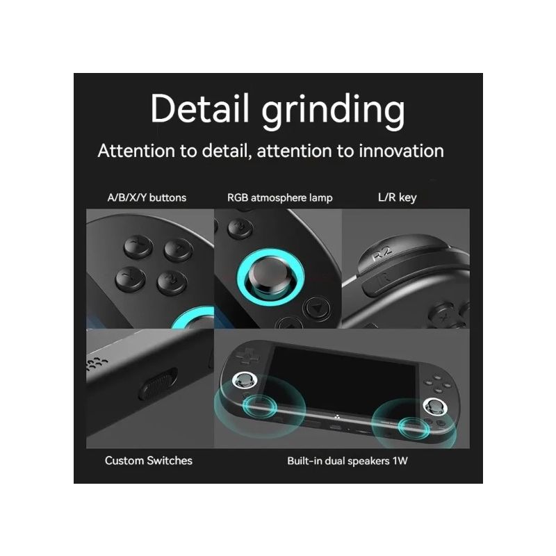 Trimui Smart Pro consola de juegos portátil vintage con pantalla HD IPS de 4.96 pulgadas y sistema Linux abierto