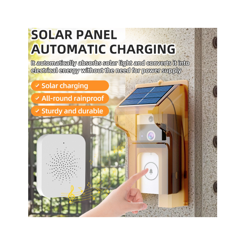 U9 Videoportero Inalámbrico IP65 con Batería de Larga Duración, Cámara Seguridad WIFI y Audio Bidireccional HD