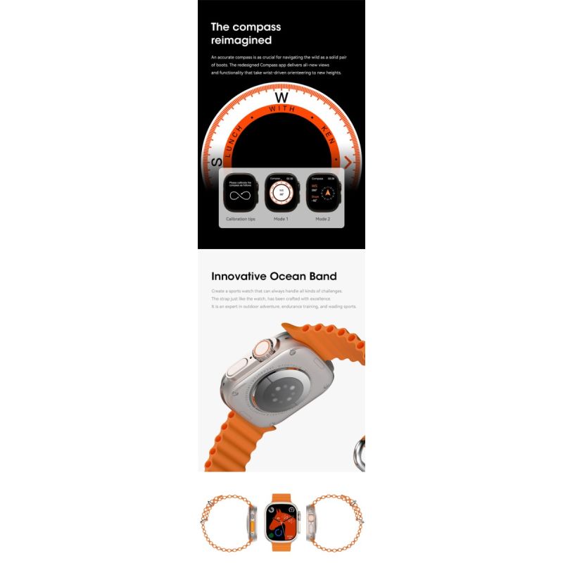 Smartwatch Ultra 9 de 49mm con Llamada Bluetooth, GPS, NFC, IP68. Reloj Inteligente 2025.