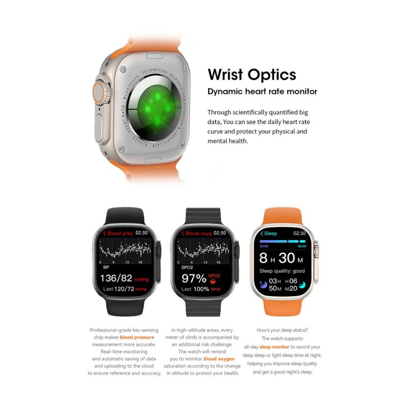 Smartwatch Ultra 9 de 49mm con Llamada Bluetooth, GPS, NFC, IP68. Reloj Inteligente 2025.