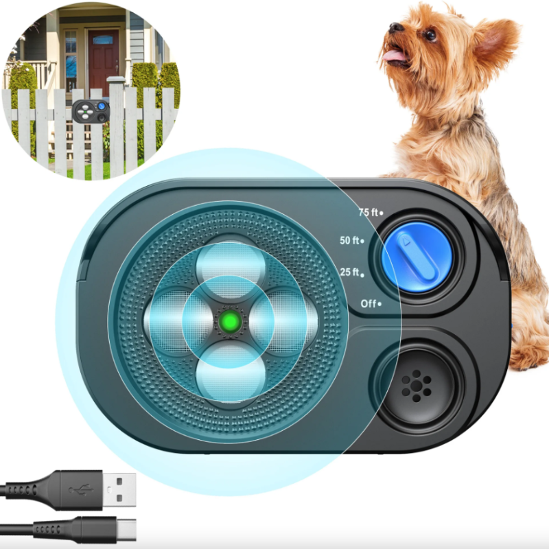 Dispositivo Ultrasónico Antiladridos para Perros Automático - Disuasor Control de Ruido Eficiente