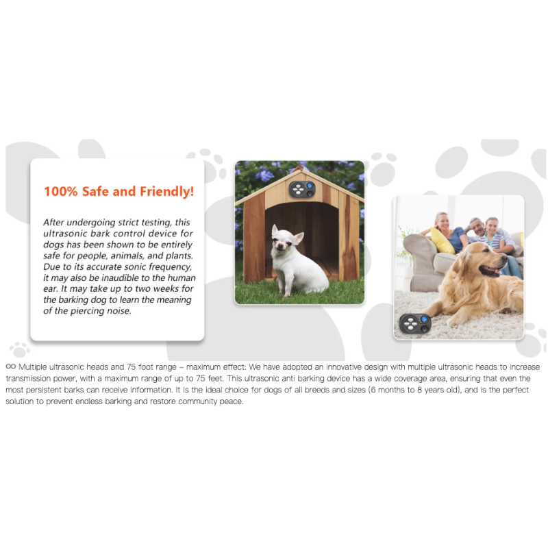 Dispositivo Ultrasónico Antiladridos para Perros Automático - Disuasor Control de Ruido Eficiente