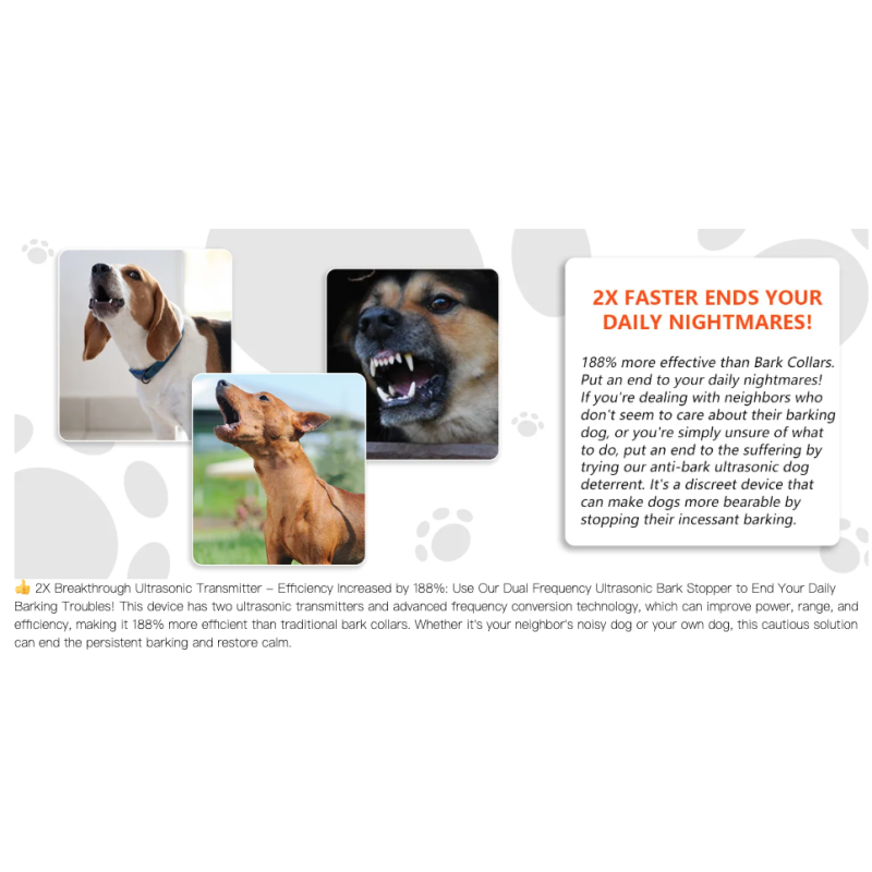 Dispositivo Ultrasónico Antiladridos para Perros Automático - Disuasor Control de Ruido Eficiente