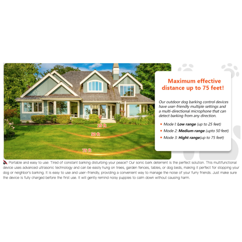 Dispositivo Ultrasónico Antiladridos para Perros Automático - Disuasor Control de Ruido Eficiente