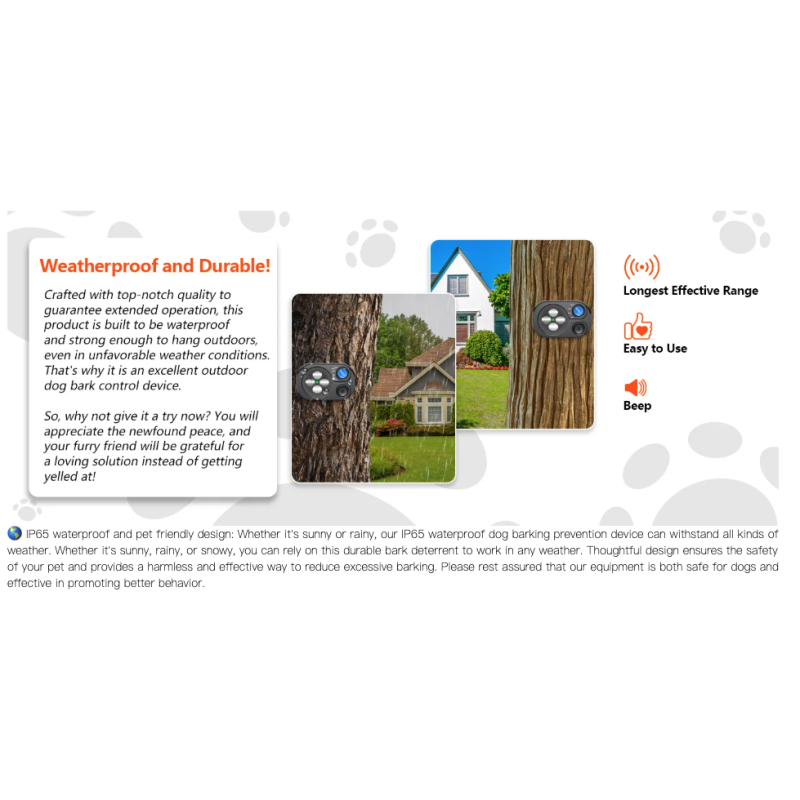 Dispositivo Ultrasónico Antiladridos para Perros Automático - Disuasor Control de Ruido Eficiente