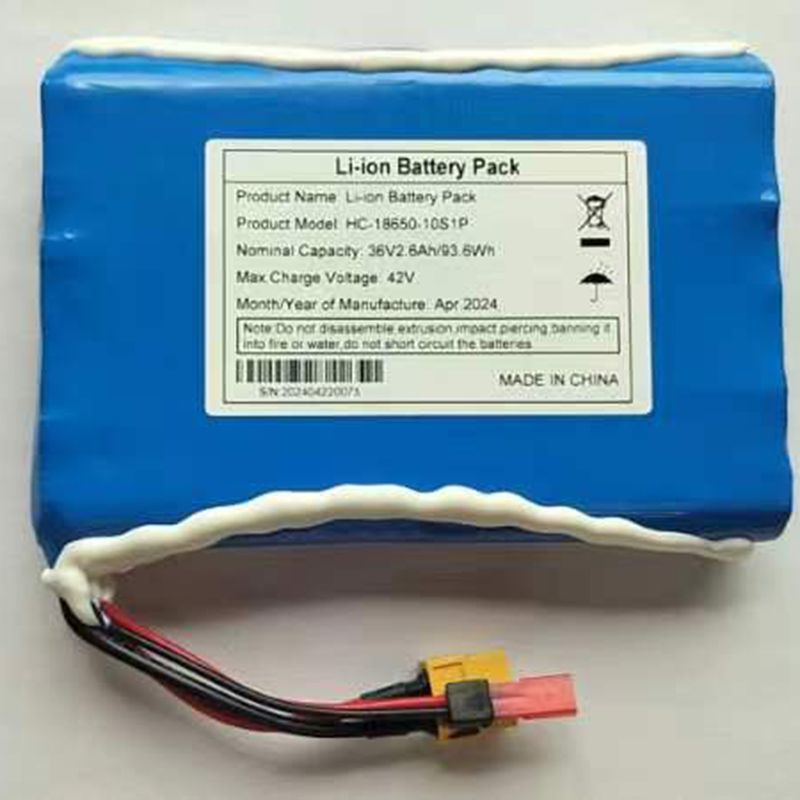 Batería eléctrica 36V 10S1P alta capacidad para monopatín cuatro ruedas Li-Ion 18650 diseño compacto y seguro