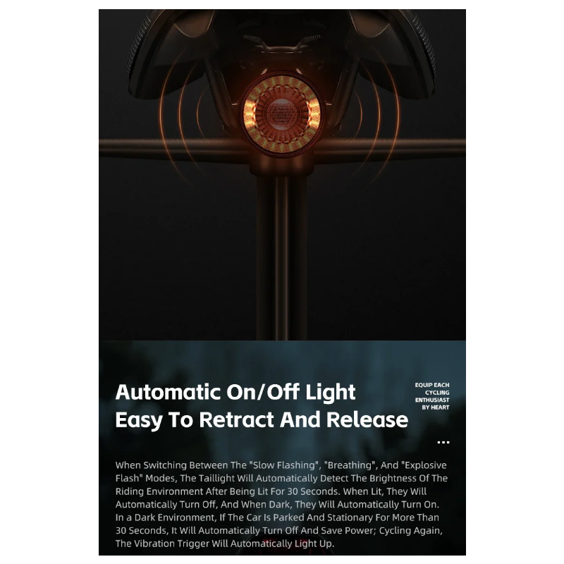 Luz Trasera Bicicleta con Control Remoto Luz de Freno Inteligente Recargable Seguridad y Estilo en Ciclismo