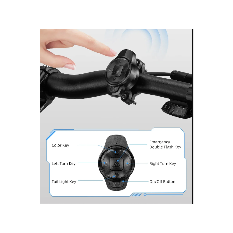 Luz Trasera Bicicleta con Control Remoto Luz de Freno Inteligente Recargable Seguridad y Estilo en Ciclismo