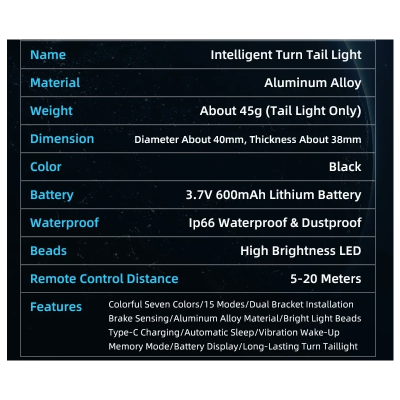 Luz Trasera Bicicleta con Control Remoto Luz de Freno Inteligente Recargable Seguridad y Estilo en Ciclismo