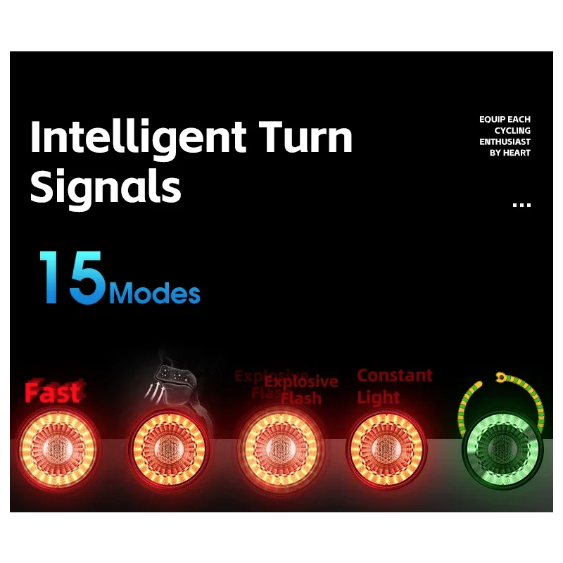 Luz Trasera Bicicleta con Control Remoto Luz de Freno Inteligente Recargable Seguridad y Estilo en Ciclismo