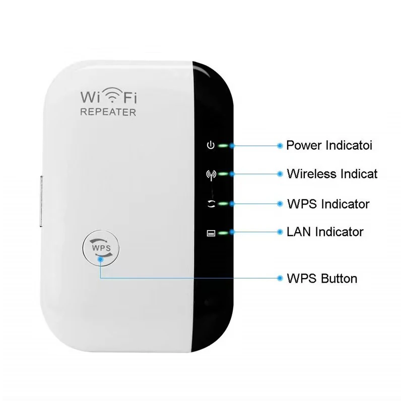 Repetidor WiFi 300Mbps para Pared | Amplificador de Señal Cobertura A Través de la Pared para Hogar Smart TV